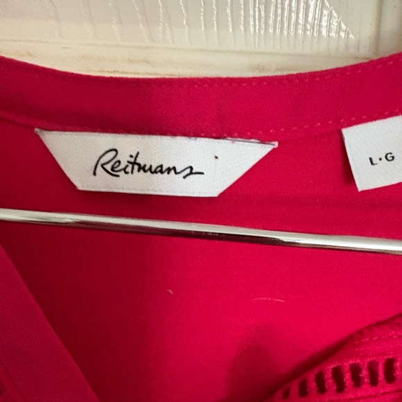 Reitmans Pink Blouse Tank Top size large - Picture 3 of 7